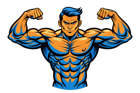 Muscular hands arms of strong man bodybuilder sketch engraving vector illustration. Bodybuilder muscle flex arm. Strong macho biceps. vector