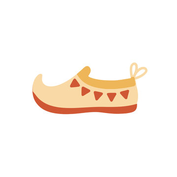Flat illustration of a traditional shoe