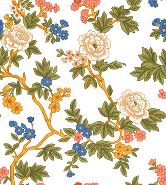 seamless pattern with flowers