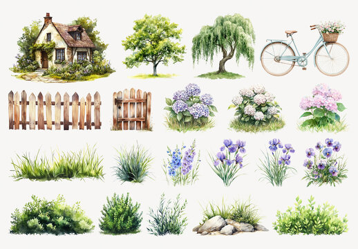 Charming Garden Element Set