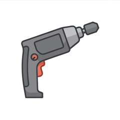 Illustration of a cordless drill © safgio