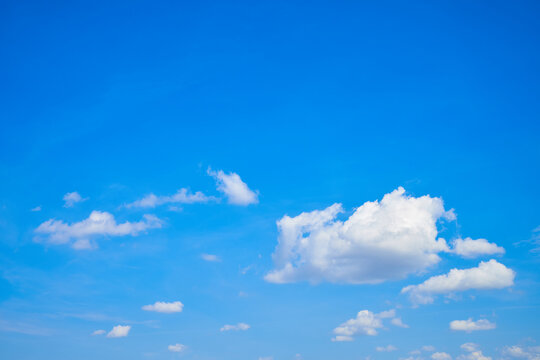 Background created with the texture of a blue sky with white clouds.