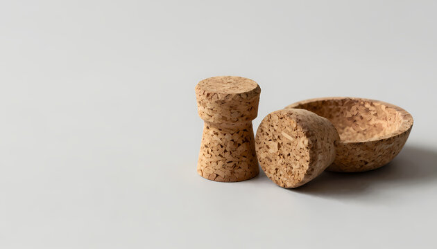 Cork Stopper Beside a Shallow Storage Dish