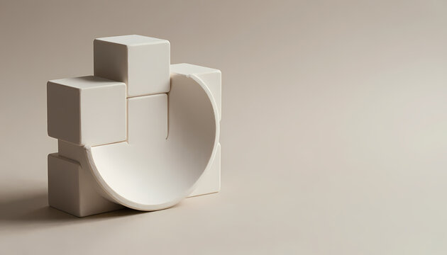 Interlocking Rounded Blocks in a Pale Palette