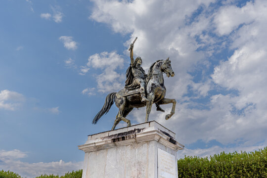 Equestrian Statue of King Louis XIV at Promenade du Peyrou in Montpellier