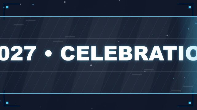 Scrolling Congratulatory Banner Animation with Colorful Celebration Text and Festive Motion

