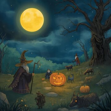ハロウィンの夜の風景_007