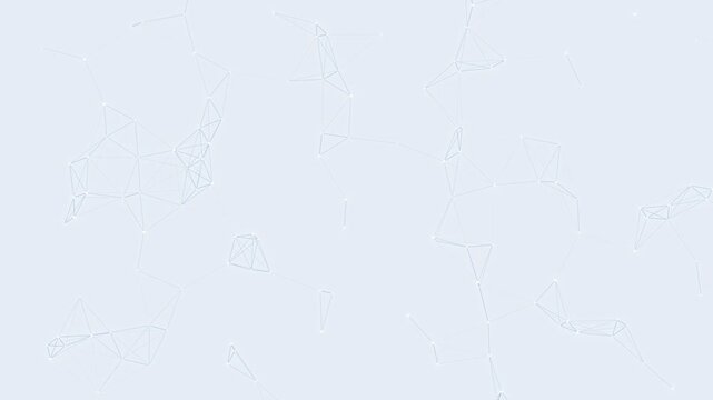 Clean glowing white plexus network data nodes moving seamless loop 4k medical background video
