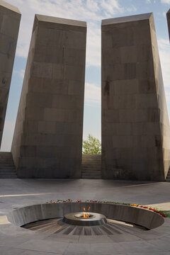 Eternal Flame at Armenian Genocide Memorial in Yerevan