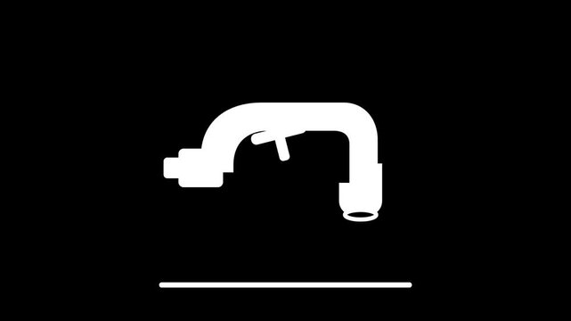 Water faucet dripping animation loop for environmental conservation motion design project