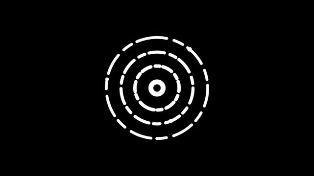 Minimalist concentric circle animation for digital motion graphic design projects