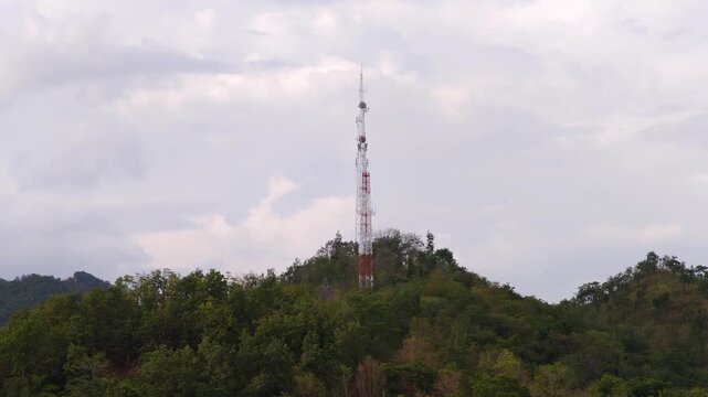 Telecommunication Tower on Elevated Ground