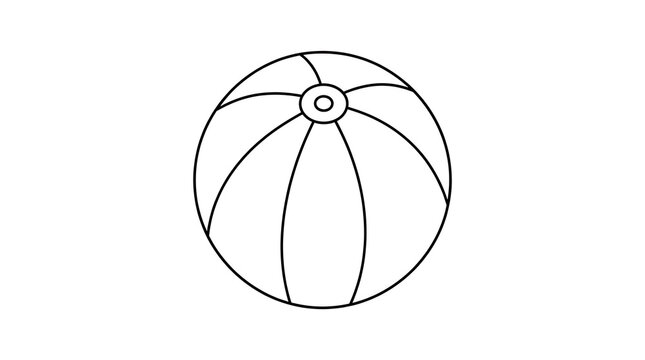 Classic black and white beach ball