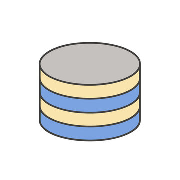Stacked Cylinders Icon