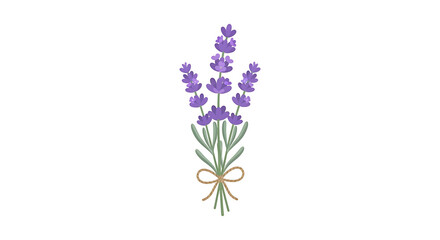 Obraz premium Hand Drawn Lavender Bouquet Illustration.