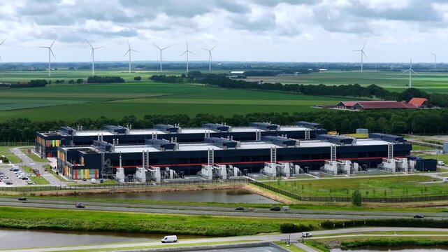 Large data center complex with modern digital infrastructure in Europe