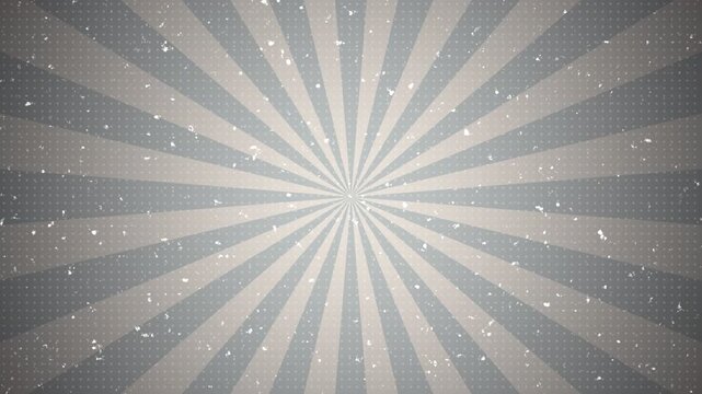 Grey sunburst radial pattern with grunge overlay and white specks. Perfect for backgrounds, wallpapers, packaging design, or retrothemed projects.