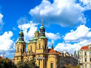Obraz premium Antique building view in Prague, Czech Republic