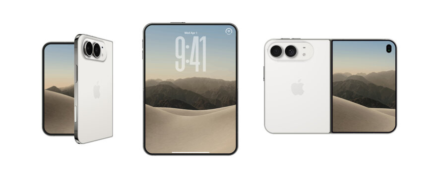 New Apple iPhone Duo in different sides, in official Star White.
