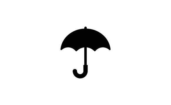 Umbrella icon vector graphic symbol of rain protection and security design