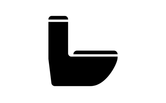 Toilet icon vector design silhouette symbol for bathroom sign and logo