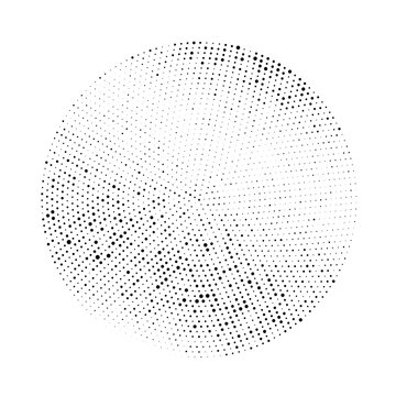 Abstract halftone dotted circle