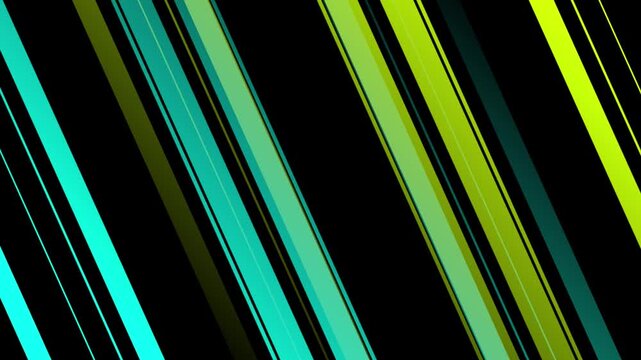 Dynamic diagonal lines motion graphic in green and teal, tech background, corporate backdrop