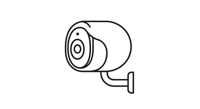 Security Camera Icon - Surveillance System Line Art