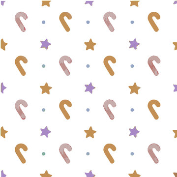 Candy cane and star pattern