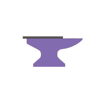 Purple anvil isolated on transparent background