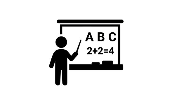 Teacher icon vector illustration showing school classroom education symbol