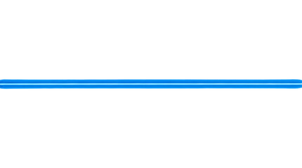 Obraz premium Simple horizontal blue line isolated on clear background design element transparent background