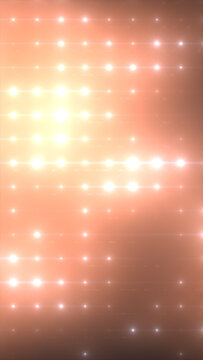 Abstract warm orange background with glowing light points, soft flares, and luminous grid pattern for festive digital design.