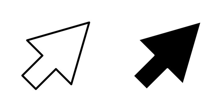 Mouse icon flat outline in black
