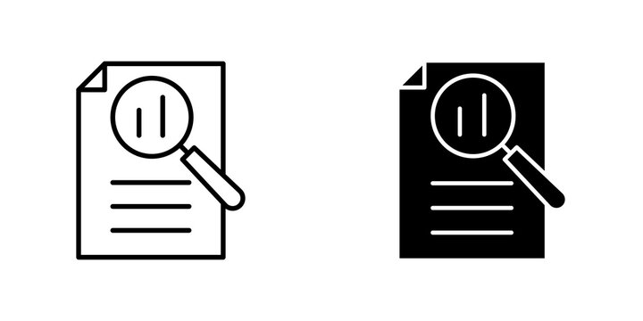 Overview icon flat outline in black