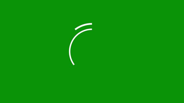 4K Minimalist Animated Loading Circle - Rotating Progress Spinner UI Overlay on Black