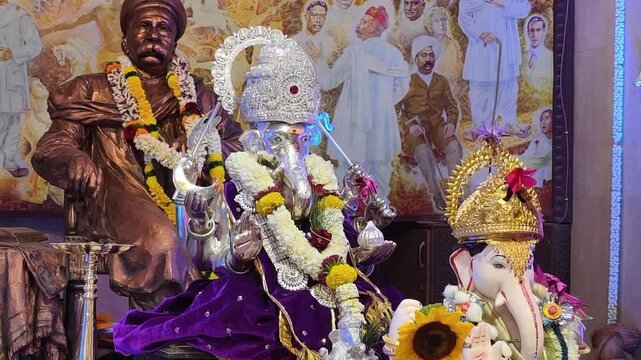 15 September 2026, Pune, Maharashtra, India, Kesari Wada Ganpati is the 5th most honorable Ganpati in Pune which was installed by freedom fighter Lokmanya Tilak himself in 1893 at his own house, Pune.