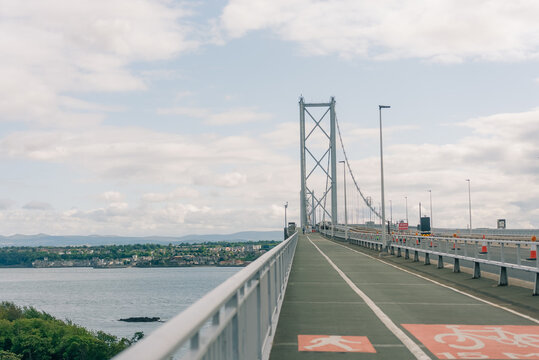 Forth Road Bridge suspension bridge spanning the Firth of Forth between Edinburgh and Fife, Scotland, UK - 4 September 2026.