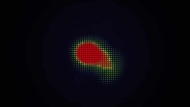 Thermal heatmap scan and infrared LED halftone dot matrix loop
