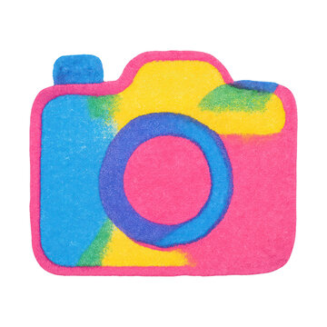 PNG Colorful camera illustration art