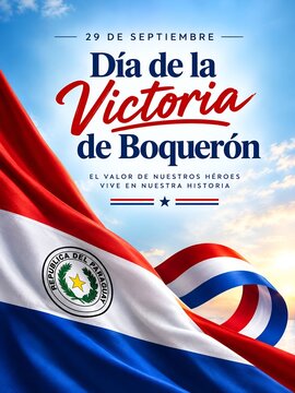 Paraguay victory day boqueron celebration poster