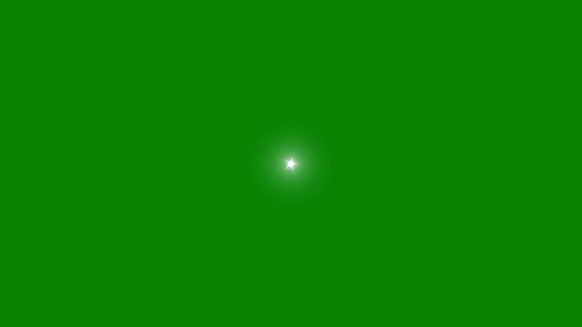 Twinkling star motion graphics with green background. astronomy, sparkling star Shine animation. christmas Sparkle Star glowing animation, Luxury white glitter sparkles star with doodle effect.4k