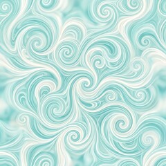 Obraz premium Abstract swirl pattern in soft green color