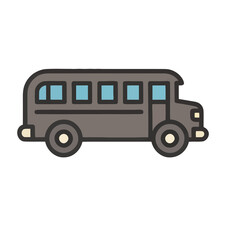Cartoon school bus icon © silva