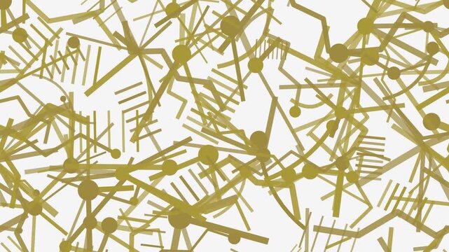 Fondo en movimiento de l&iacute;neas abstractas dorado animado en bucle