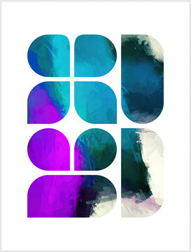 29 Chromatic Fragments (Deep Teal / Magenta): Oceanic Frequency or Midnight Cobalt