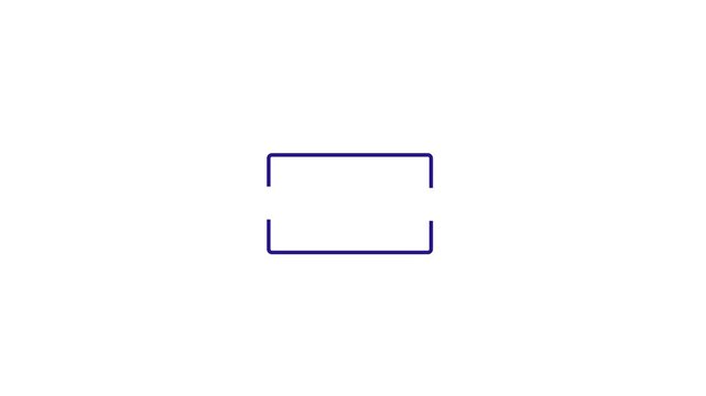 Minimalist animated quote box frame with quotation marks for social media and text overlays animation