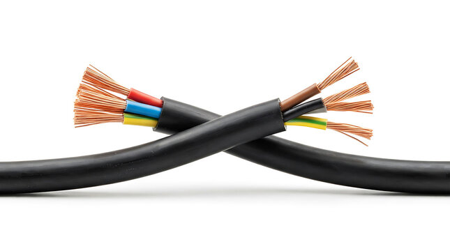 Severed cables with colorful wires representing disconnection and broken communication