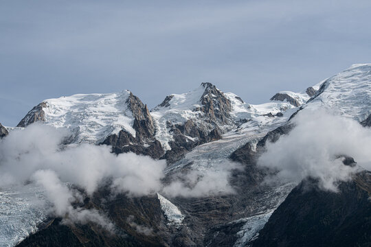 Massif du Mont-Blanc, depuis le Massif des Aiguilles Rouges, Haute-Savoie, France