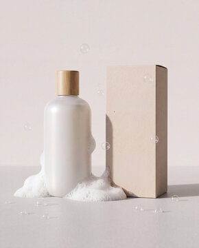 Minimalist Bodywash Product with Soap Foam